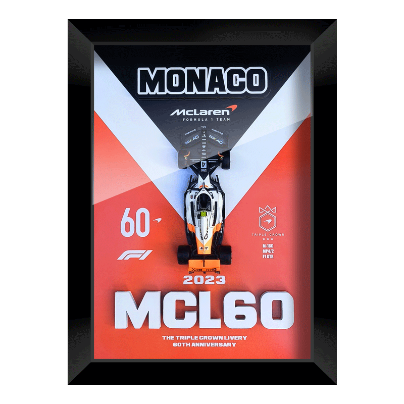 McLaren F1 Display Frame Triple Crown & Ayrton Senna Tribute