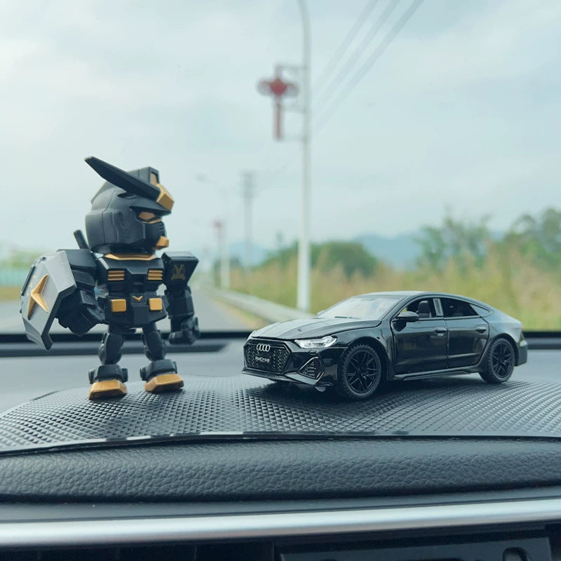 Audi RS6 / RS7 Dashboard Car Model with Mecha Warrior Figurine