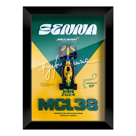 McLaren F1 Display Frame  Triple Crown & Ayrton Senna Tribute