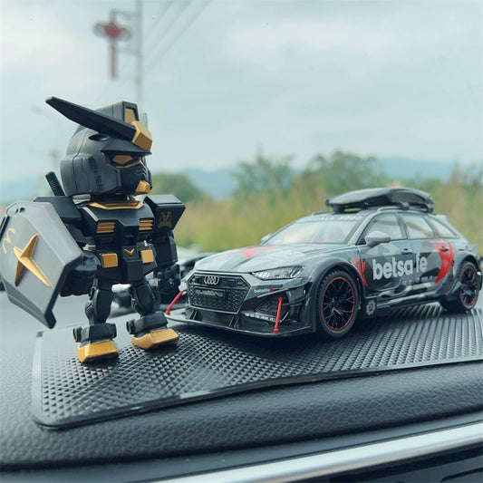 Audi RS6 / RS7 Dashboard Car Model with Mecha Warrior Figurine